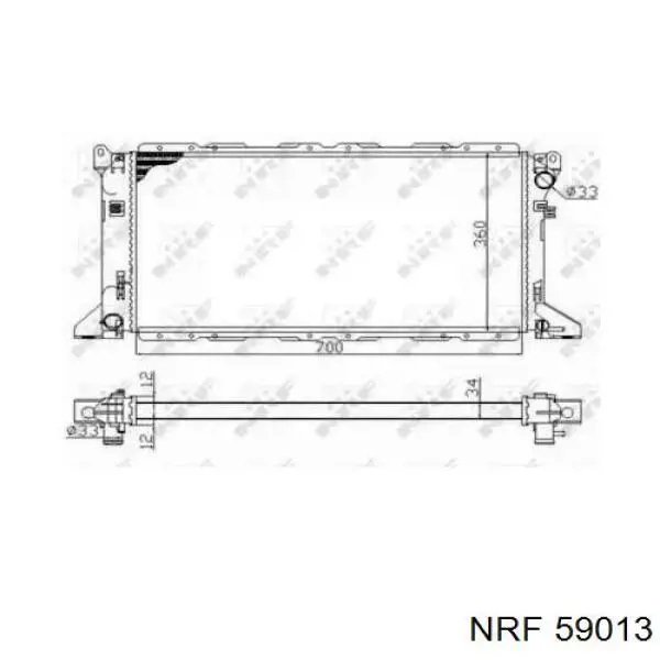 Радіатор основний NRF 59013 ціна, від 108.30 USD