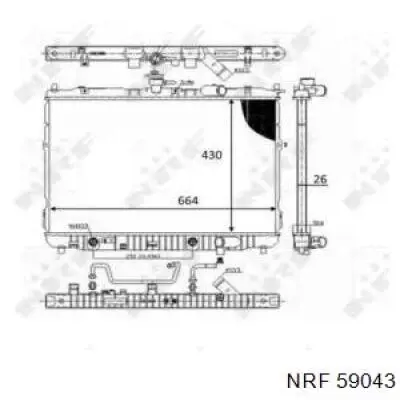 59043 NRF Радіатор охолодження двигуна
