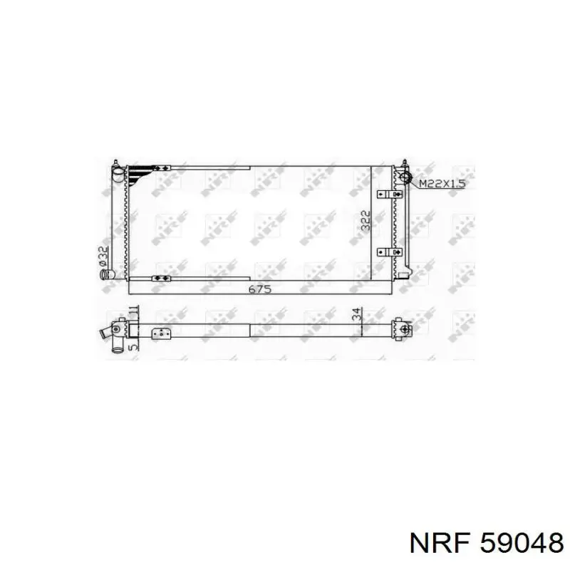 Радіатор охолодження двигуна 59048 NRF