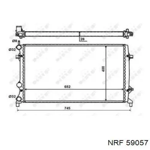 Радіатор DRM32043 Denso