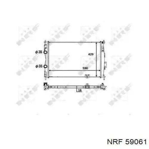 59061 NRF Радіатор охолодження двигуна