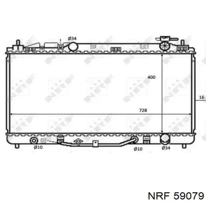 Радіатор основний NRF 59079 ціна, від 123.89 USD