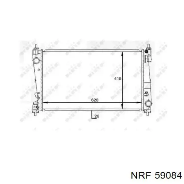 Радіатор основний NRF 59084 ціна, від 161.63 USD