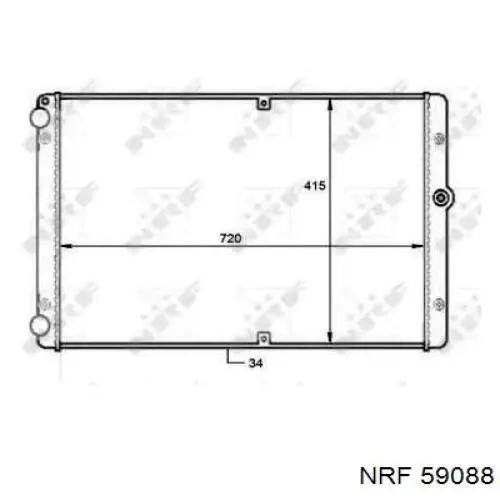 Купити 59088 NRF Радіатор двигуна