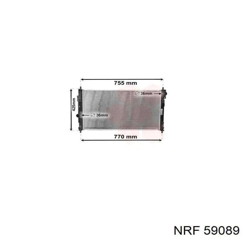 59089 NRF радіатор охолодження двигуна