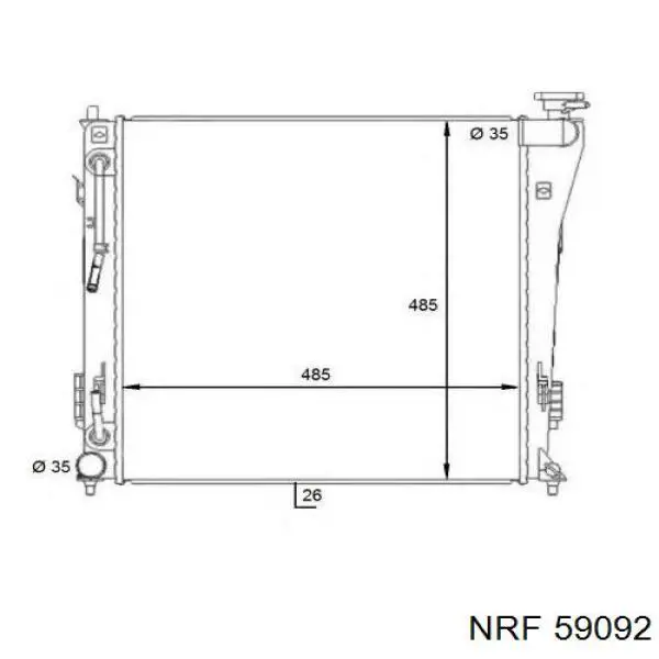 Радіатор основний NRF 59092 ціна, від 75.74 USD