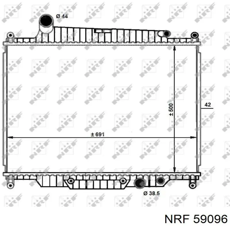 Купити 59096 NRF Радіатор двигуна