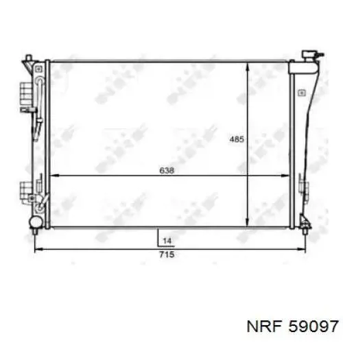 Радіатор основний NRF 59097 ціна, від 78.83 USD