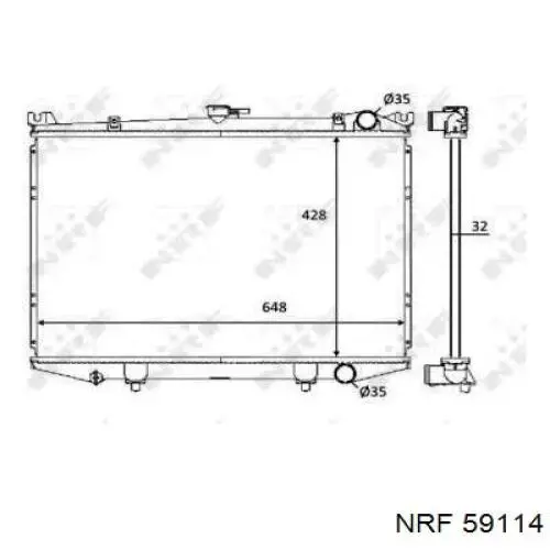 Радіатор основний NRF 59114 ціна, від 72.42 USD