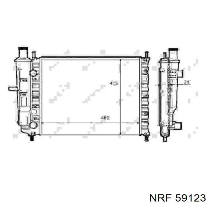 Радіатор 59123 NRF