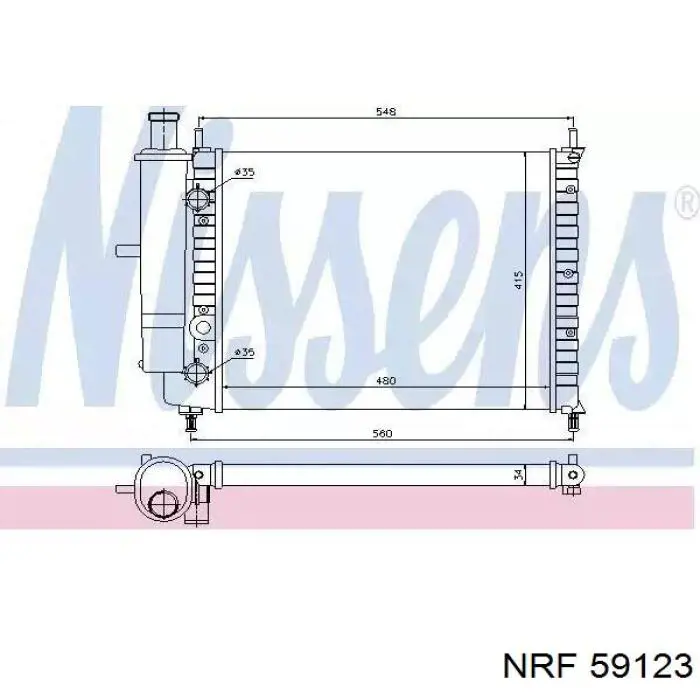 Радіатор основний NRF 59123 ціна, від 41.77 USD