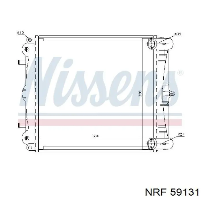 Радіатор охолодження двигуна, правий NRF 59131 ціна, від 74.51 USD