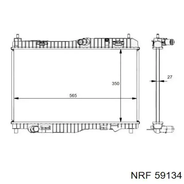 59134 NRF радіатор охолодження двигуна