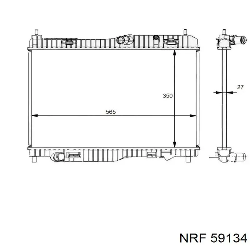 Радіатор основний NRF 59134 ціна, від 118.13 USD