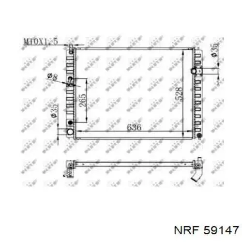 Купити 59147 NRF Радіатор двигуна