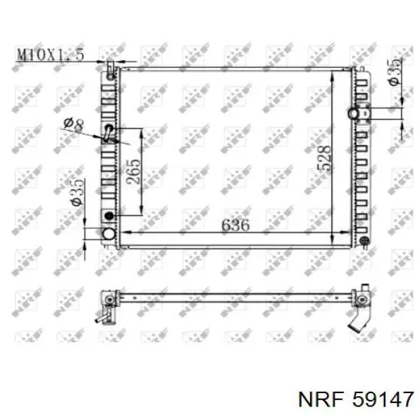 59147 NRF радіатор охолодження двигуна