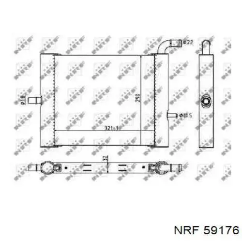 Радіатор охолодження, додатковий NRF 59176 ціна, від 92.86 USD