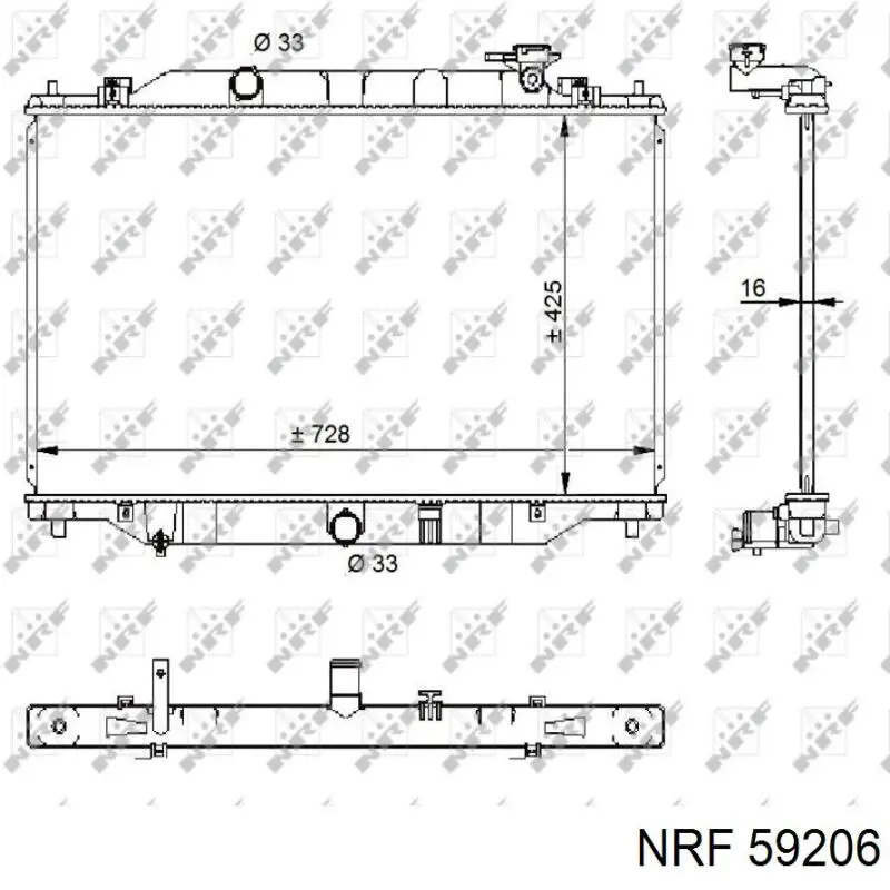 Радіатор основний NRF 59206 ціна, від 101.24 USD