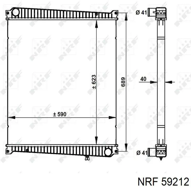 59212 NRF Радіатор охолодження двигуна