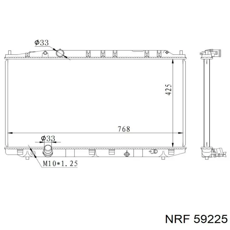 Купити 59225 NRF Радіатор двигуна