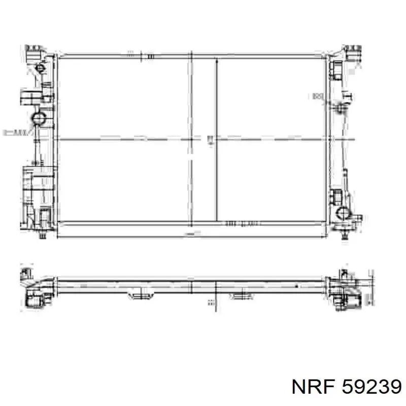 59239 NRF радіатор охолодження двигуна