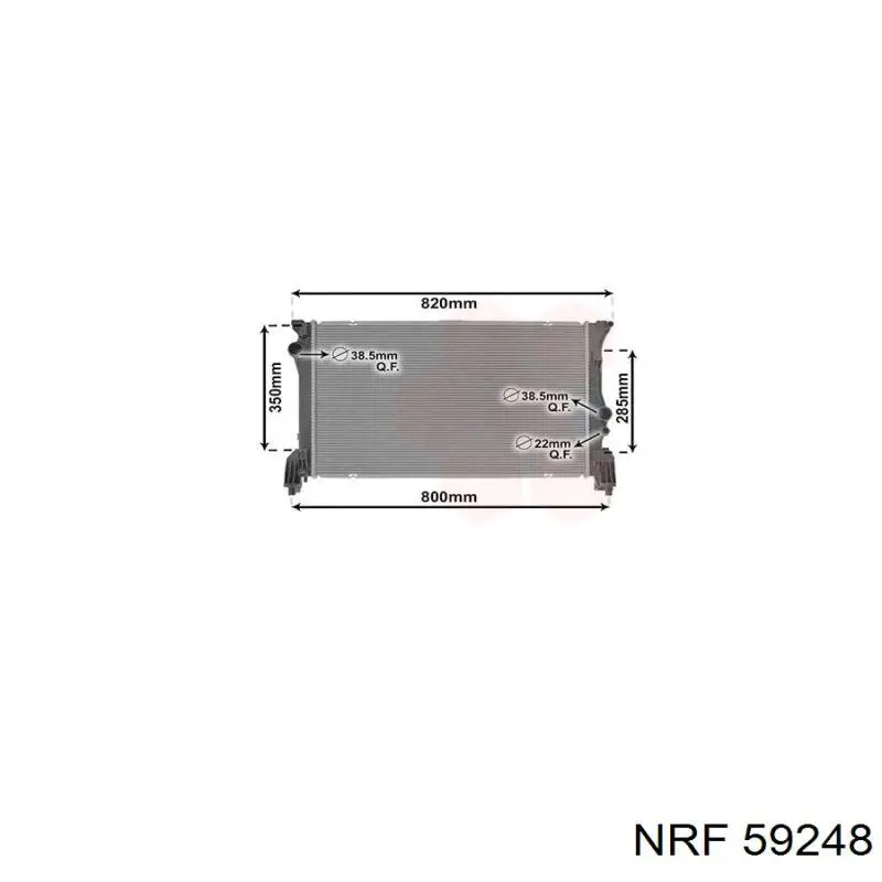 59248 NRF Радіатор охолодження двигуна