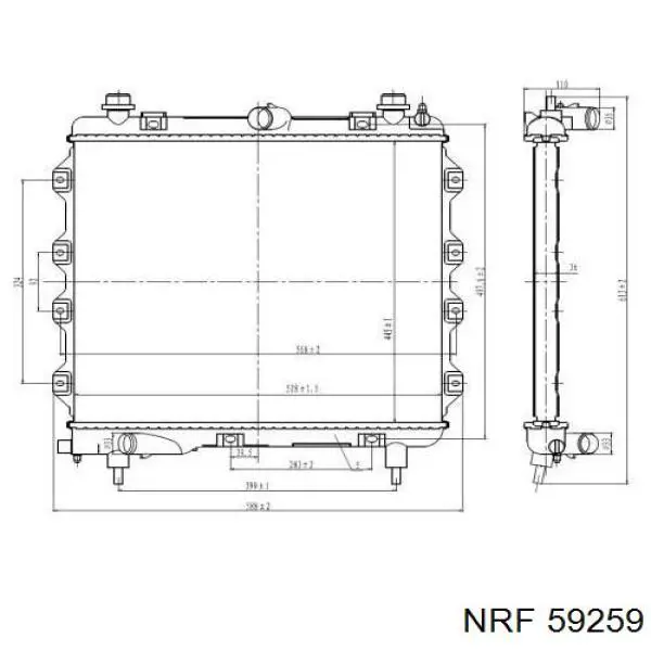 Радіатор основний NRF 59259 ціна, від 132.89 USD