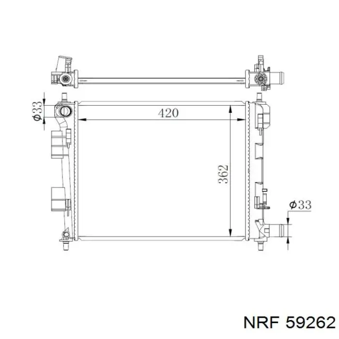 Купити DRM41018 Denso Радіатор двигуна