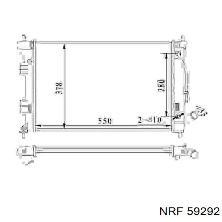 Радіатор охолодження двигуна 59292 NRF