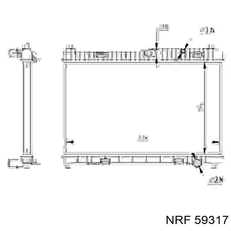 Радіатор основний NRF 59317 ціна, від 69.08 USD