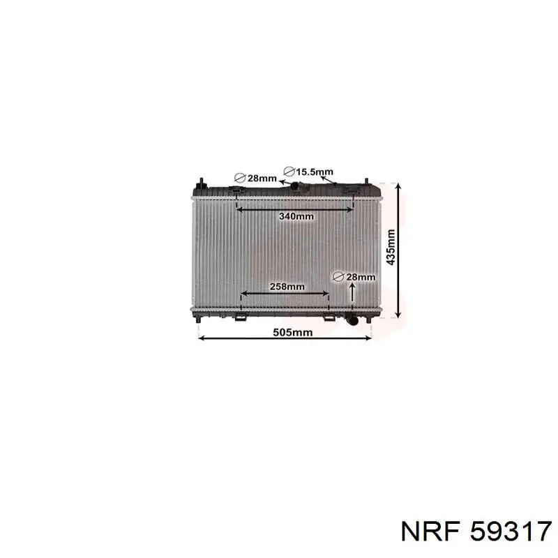 Купити 59317 NRF Радіатор двигуна