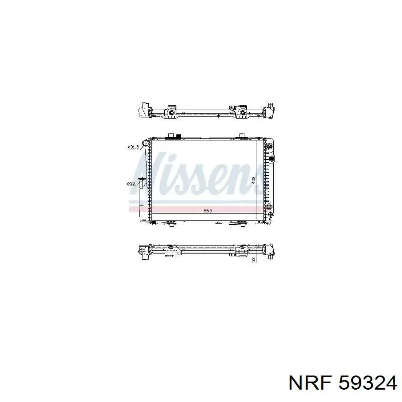 59324 NRF Радіатор охолодження двигуна