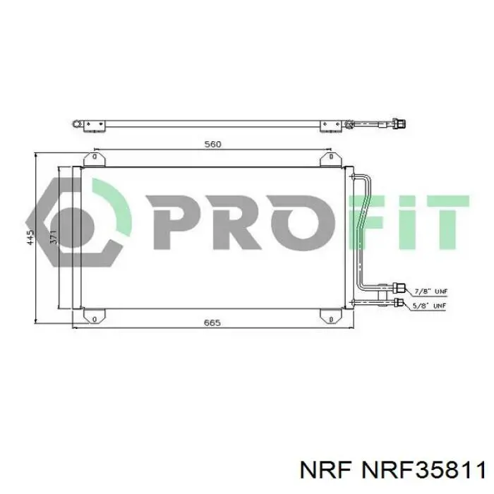 Купити NRF35811 NRF Радіатор системи охолодження кондиціонера