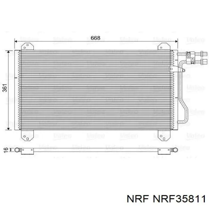 Радіатор кондиціонера NRF35811 NRF