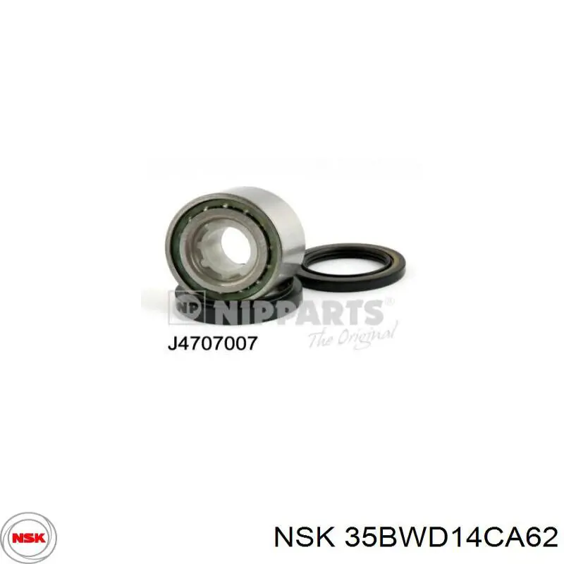 Комплект підшипник маточини передньої NSK 35BWD19EJB5CA01 ціна, від 13.54 USD