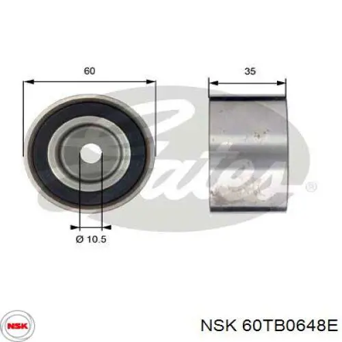 60TB0648E NSK Паразитний провідний ролик