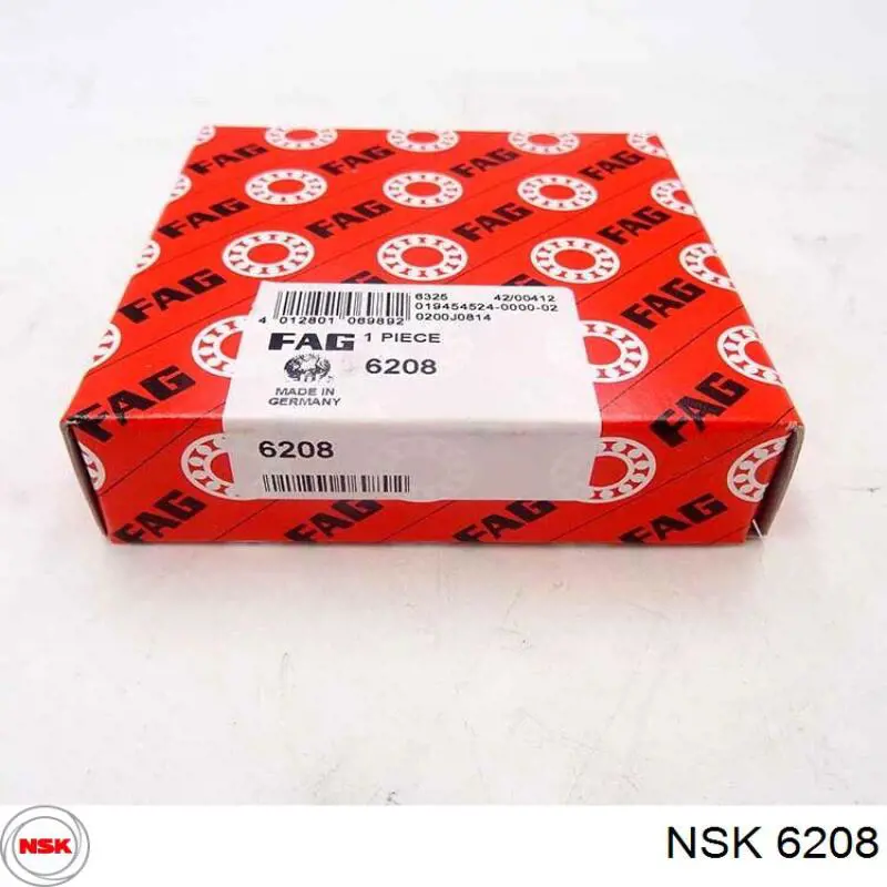 Підшипник первинного валу коробки NSK 6208 ціна, від 14.13 USD