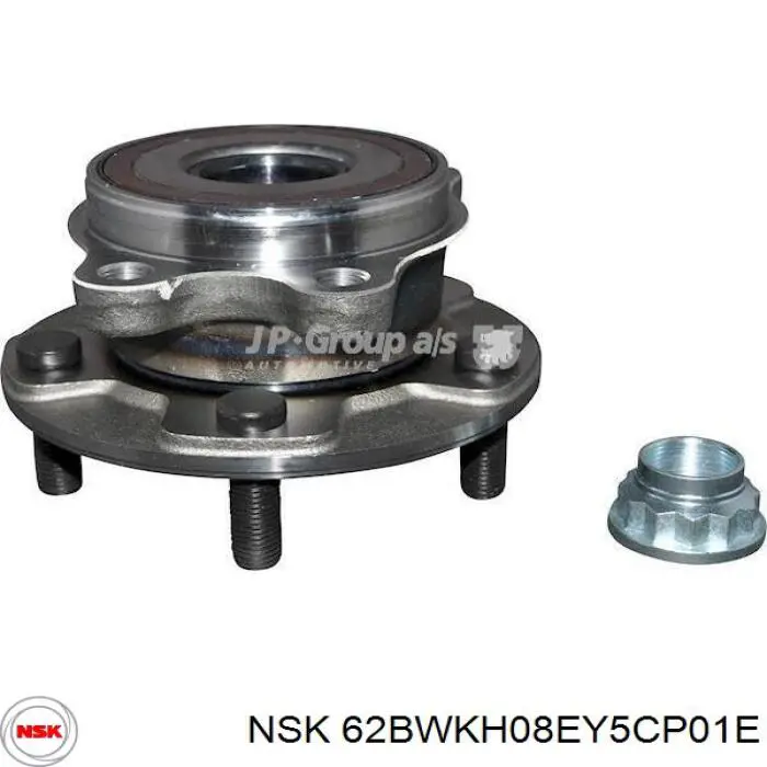 Комплект підшипник маточини передньої NSK ZA62BWKH08EY01E ціна, від 78.21 USD