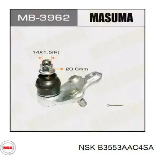 B3553AAC4SA NSK Маточина задня