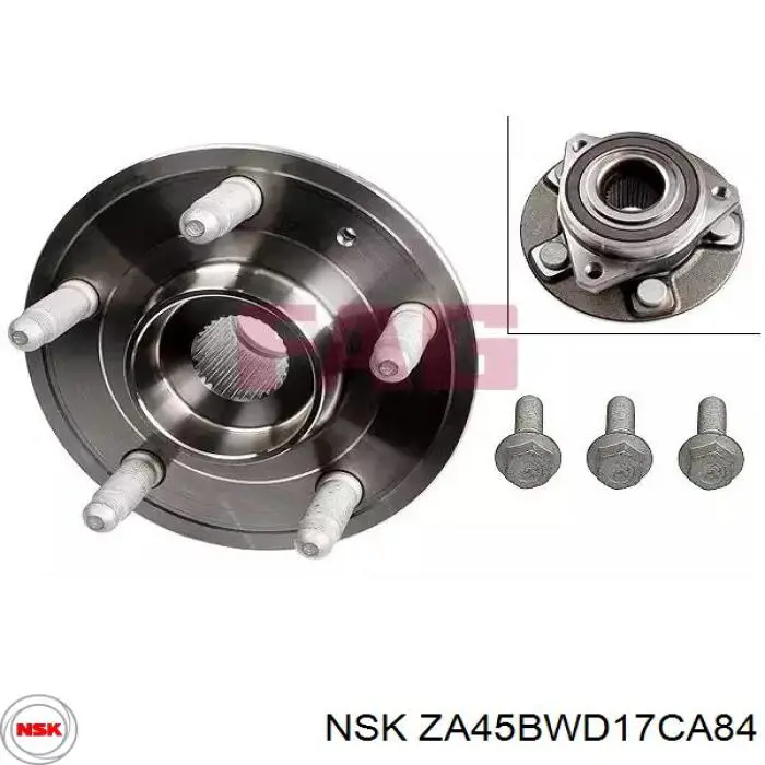 Комплект підшипник маточини передньої NSK ZA45BWD17CA84 ціна, від 35.96 USD