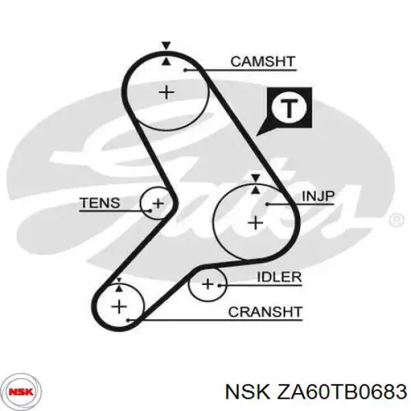 Ролик натягувача ременя ГРМ ZA60TB0683 NSK