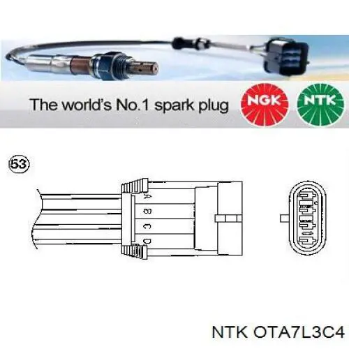 Лямбдазонд, датчик кисню OTA7L3C4 NTK