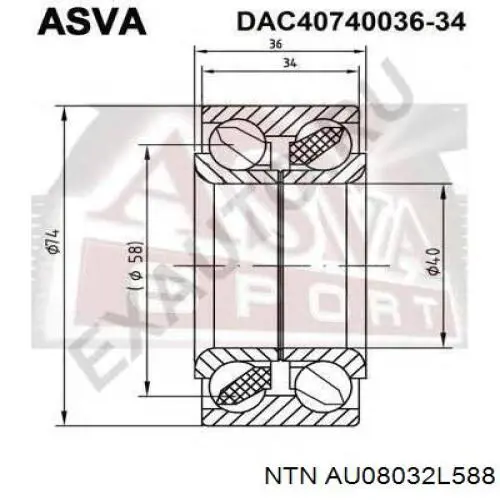  NTN AU08032L588 ціна, від 17.27 USD