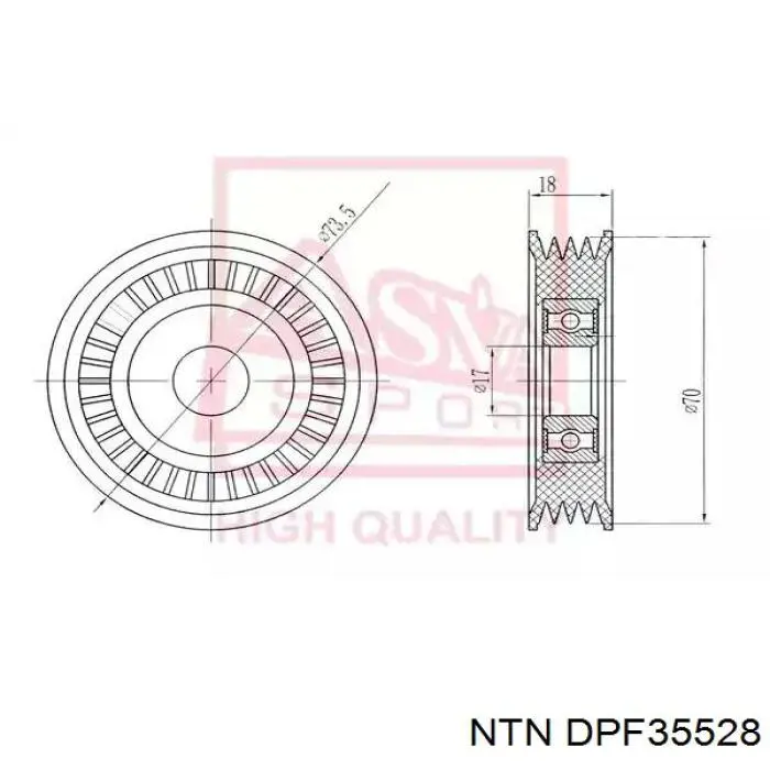 Шків колінвала DPF35528 NTN