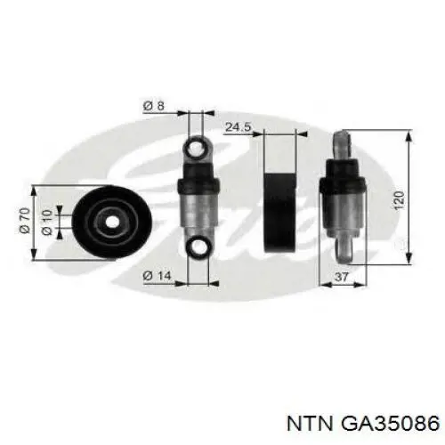 Натяжний ролик NTN GA35086 ціна, від 31.67 USD