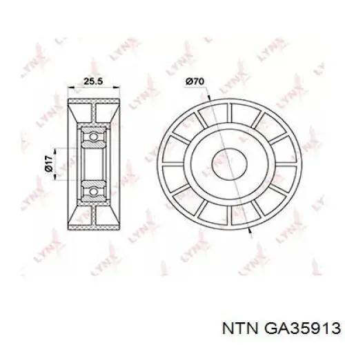 GA35913 NTN Натяжна планка поліклинового ременя