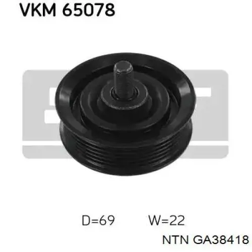 Ролик приводного ременя, паразитний NTN GA38418 ціна, від 22.32 USD