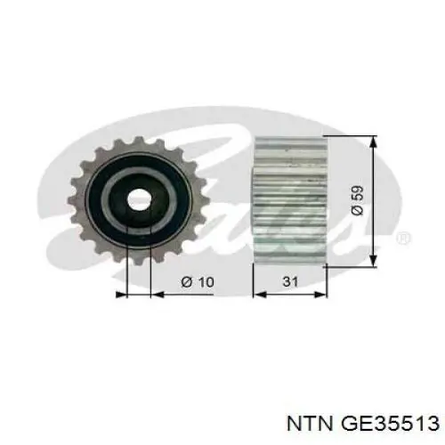GE35513 NTN ролик ременя грм, паразитний