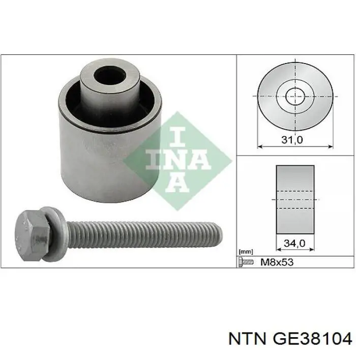 GE38104 NTN ролик ременя грм, паразитний