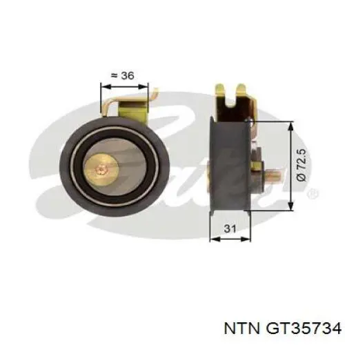 Купити GT35734 NTN Натяжний ролик